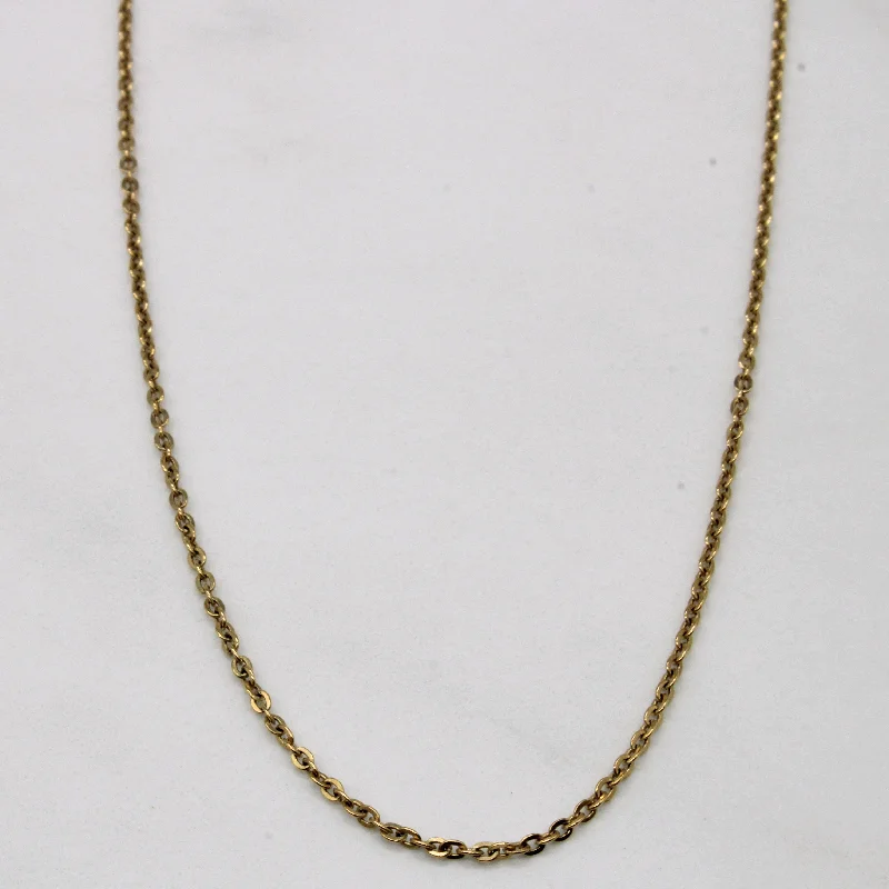 10k Yellow Gold Oval Link Chain | 16" |