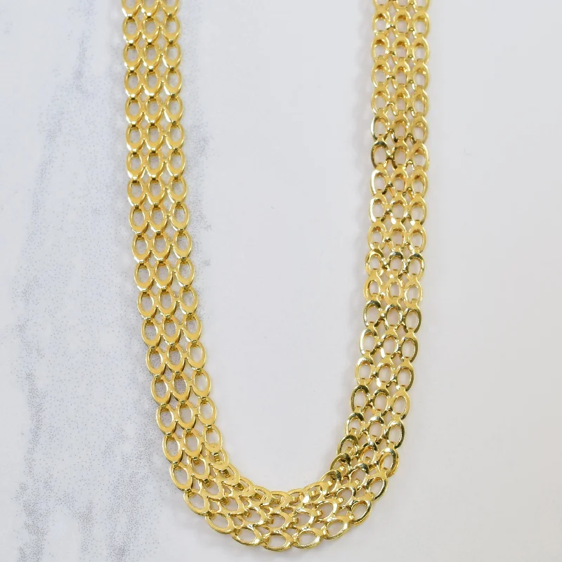 10k Yellow Gold Panther Chain | 17" |