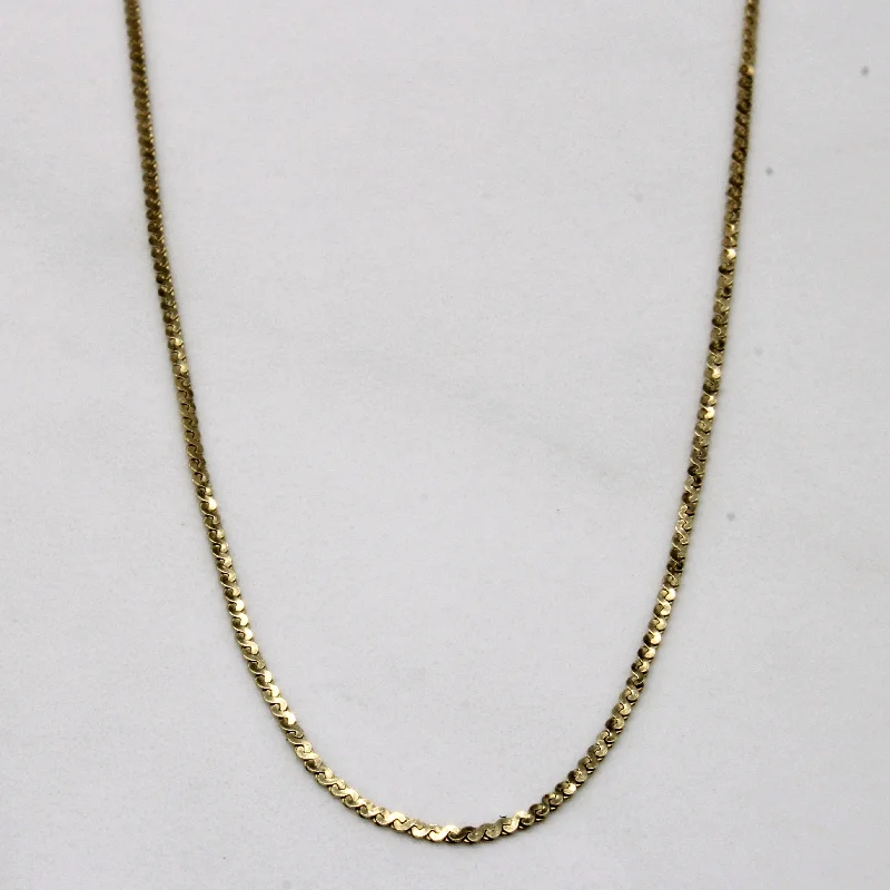 10k Yellow Gold S Link Chain | 16" |