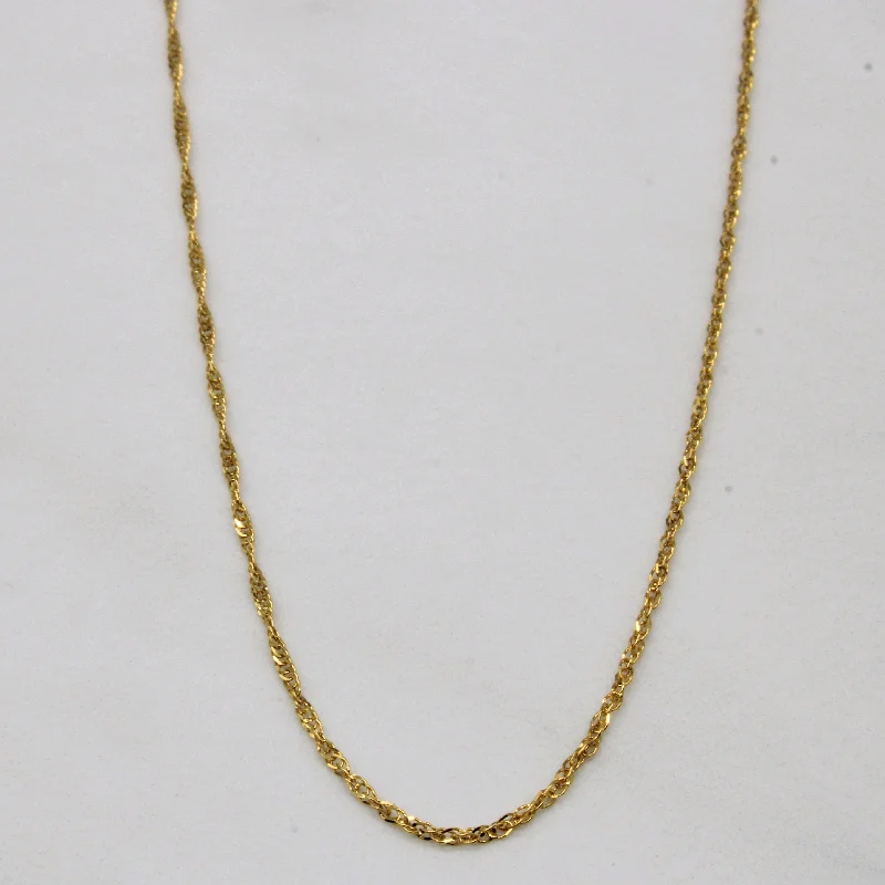 10k Yellow Gold Wheat Chain | 20" |