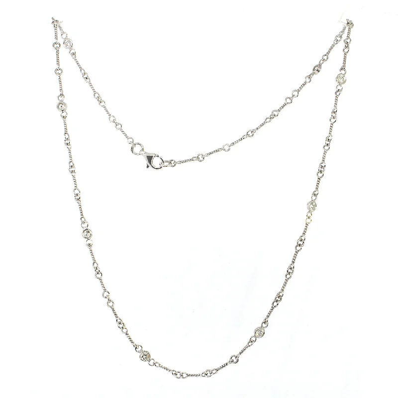 Dainty And Elegant Jewelry Now At Reduced Prices Vintage Chain Diamond by the Yard Necklace