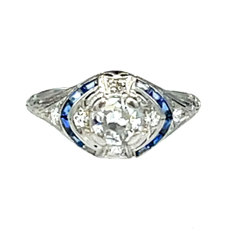 Limited-Time Jewelry Sale – Don't Miss These Deals Platinum Art Deco Diamond Engagement Ring Size 6.75