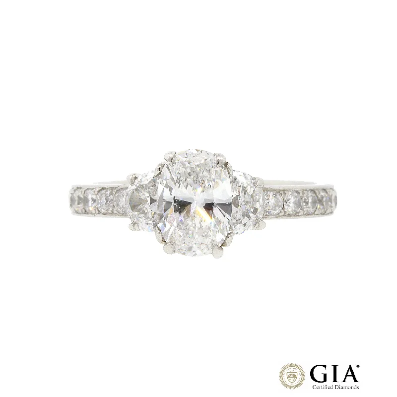 Must-Have Jewelry Pieces At Reduced Prices GIA Certified 1.01 ct Oval  Diamond Wedding Set Ring Size 7