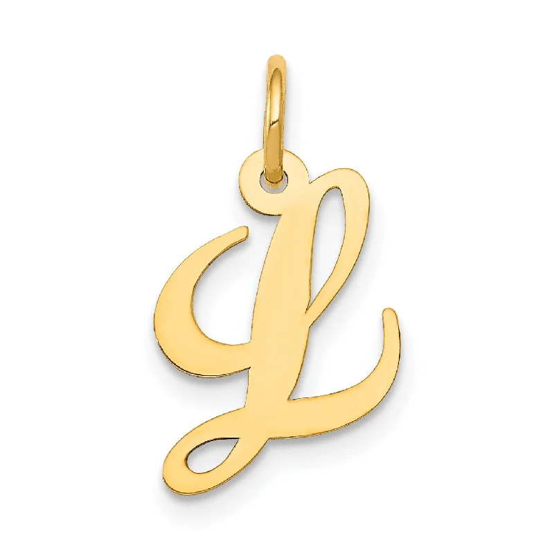 Dazzle With Discounts – Shop Jewelry On Sale 14K Small Fancy Script Initial L Charm