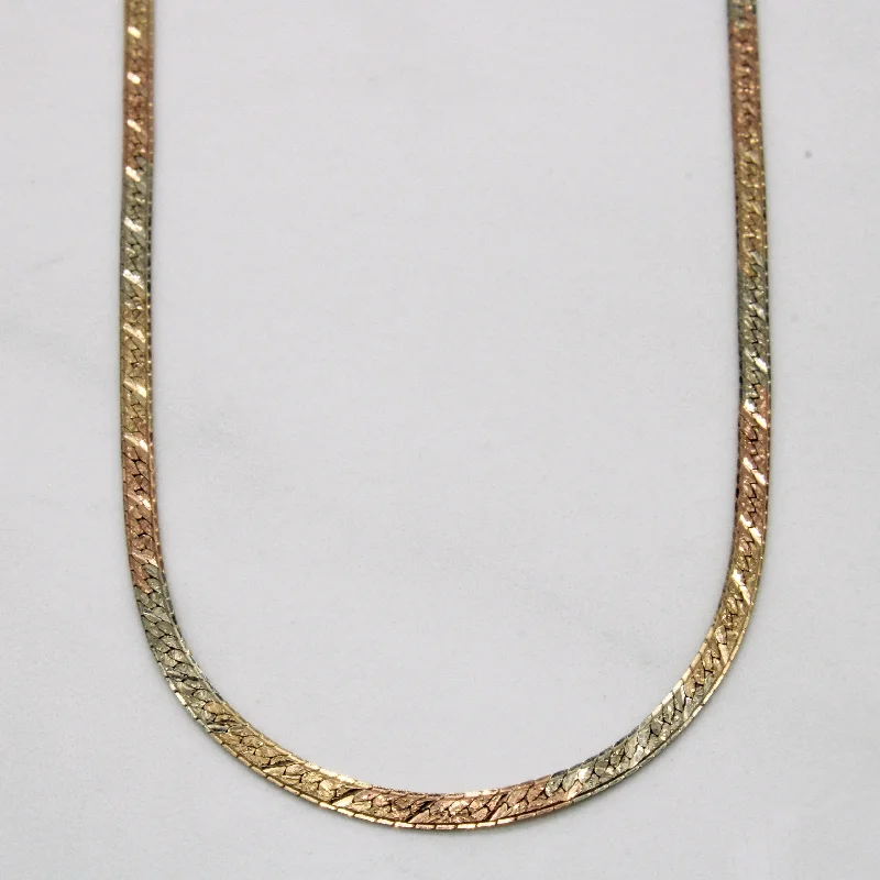 14k Tri Tone Gold Chain | 18" |