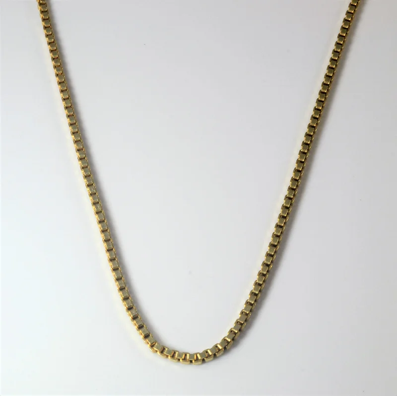 14k Yellow Gold Box Chain | 16"|