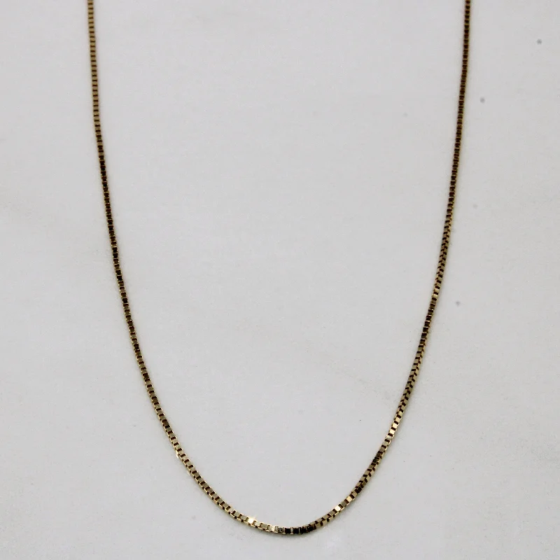 14k Yellow Gold Box Link Chain | 18" |