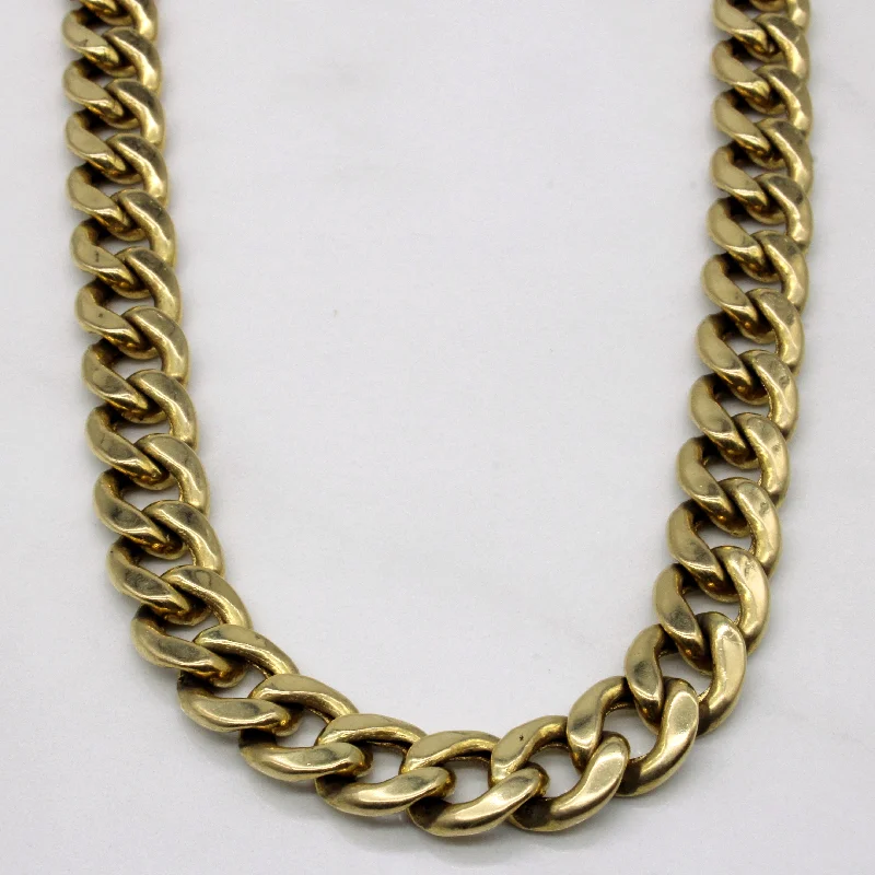 14k Yellow Gold Curb Link Chain | 24" |