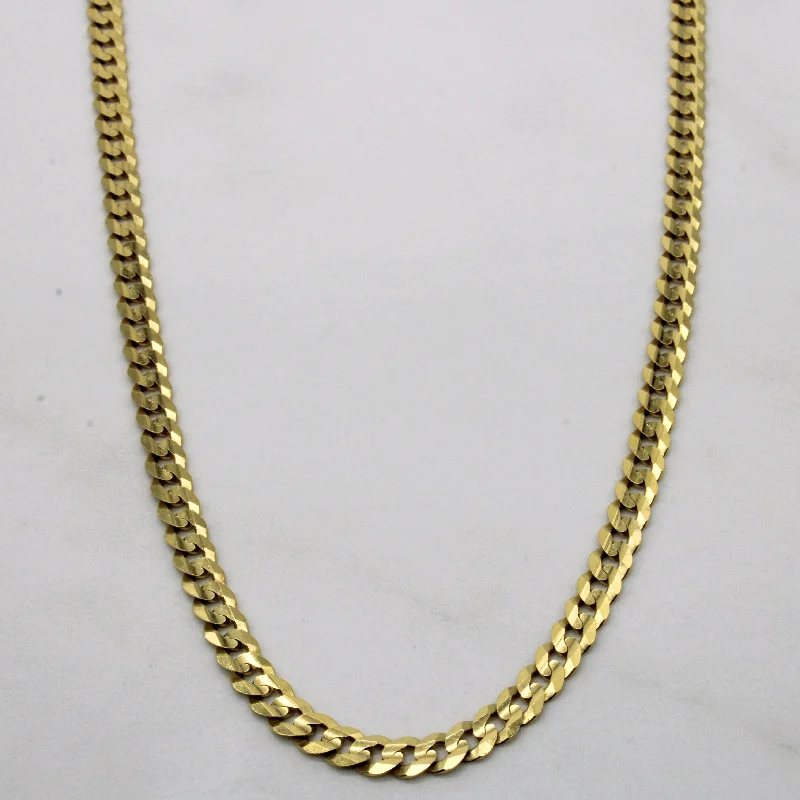 14k Yellow Gold Curb Link Chain | 24" |