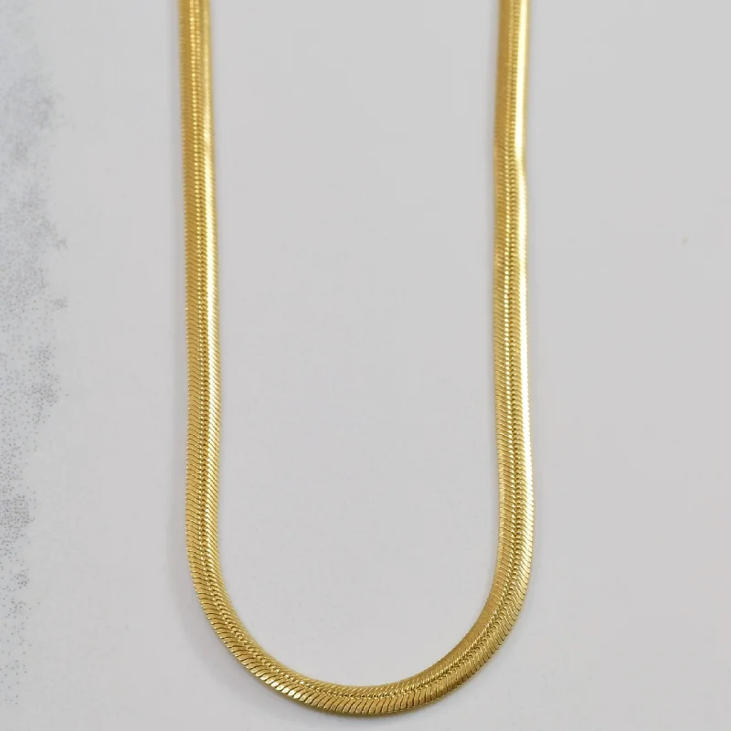 14k Yellow Gold Herringbone Chain | 18" |