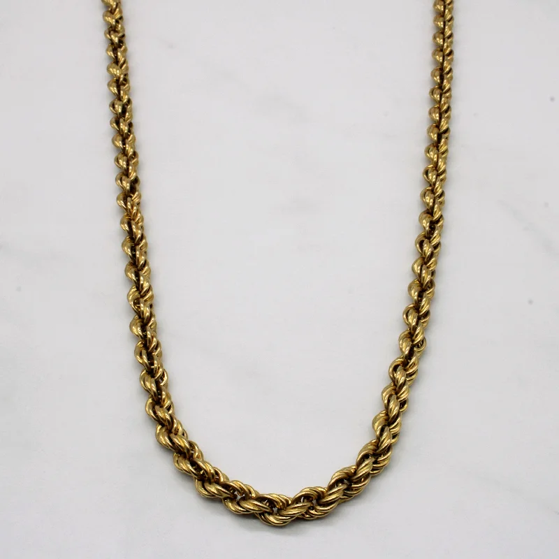 14k Yellow Gold Rope Chain | 24" |