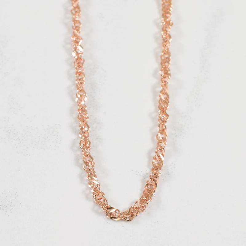 18k Rose Gold Singapore Chain | 17.75" |