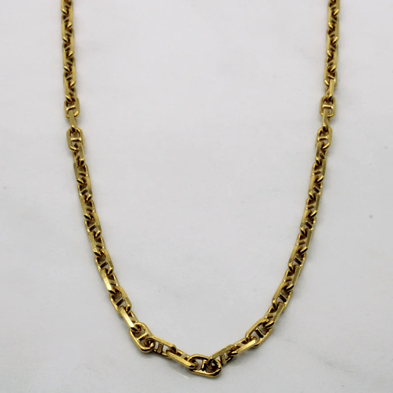 18k Yellow Gold Anchor Link Chain | 24" |