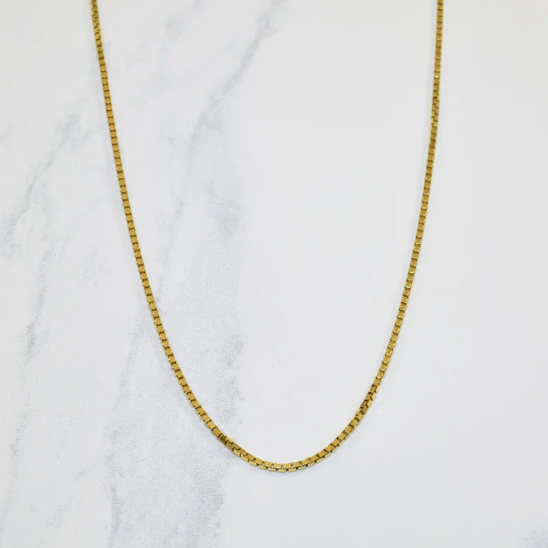 18k Yellow Gold Box Chain | 22" |