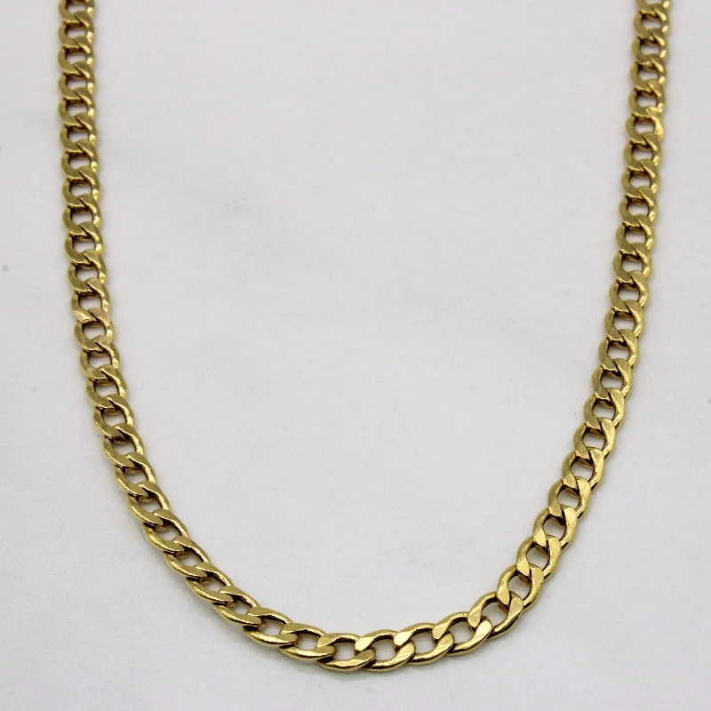 18k Yellow Gold Curb Link Chain | 20" |