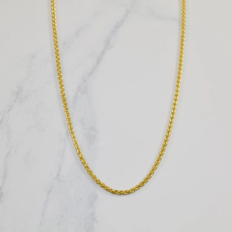 18k Yellow Gold Long Wheat Chain | 32" |