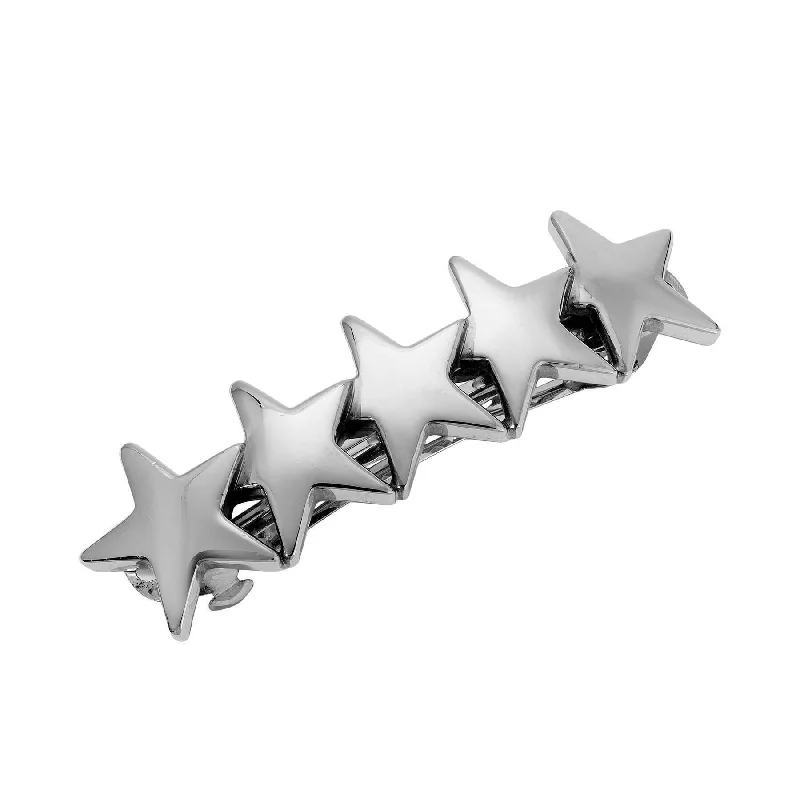 High-End Jewelry, Now More Affordable Than Ever 1928 Jewelry 5 Star Polished Silver Hair Barrette