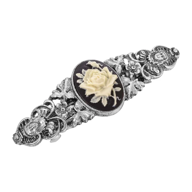 Special Jewelry Deals – Upgrade Your Collection 1928 Jewelry Crowned Princess Floral Cameo Hair Barrette