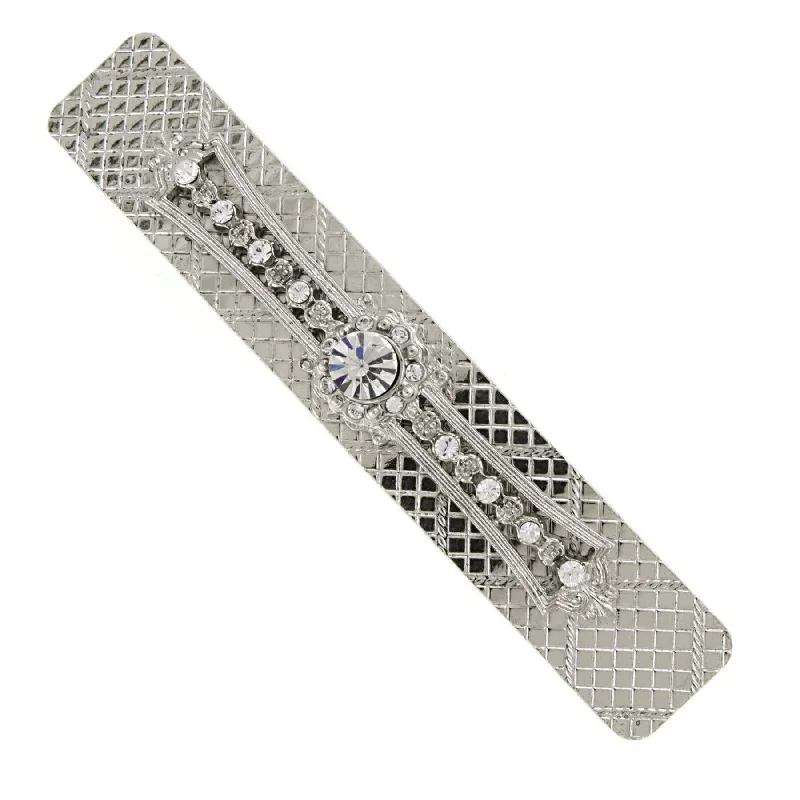 Unlock Unbeatable Jewelry Deals Before They’Re Gone 1928 Jewelry Diamond Shape Multi Crystal Bar Hair Barrette