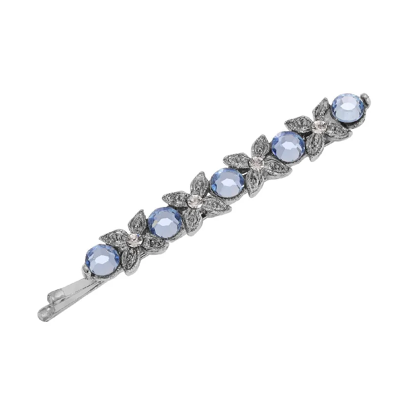 Flash Deals On Fine Jewelry – Shop Before It's Gone 1928 Jewelry Light Sapphire Blue Star Flower Crystal Bobby Pin