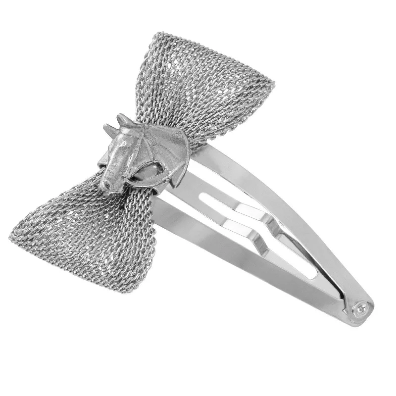 Jewelry Clearance – Final Chance To Save Big 1928 Jewelry Mesh Bow Horse Head Snap Hair Clip