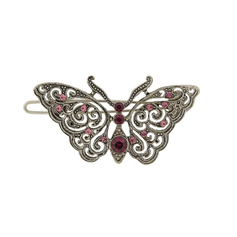 Fashion-Forward Jewelry At Incredible Prices 1928 Jewelry Multi Crystal Butterfly Tige Boule Hair Barrette