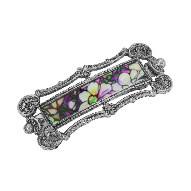 Luxury Jewelry Clearance – Shop Premium Styles Now 1928 Jewelry Multicolor Floral Antiqued Hair Barrette