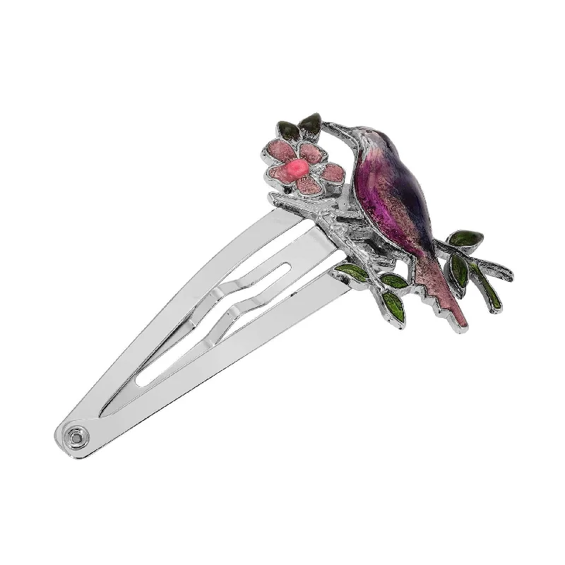 Make Every Moment Shine – Jewelry Discounts Available 1928 Jewelry Multicolor Perched Bird & Flower Snap Hair Clip