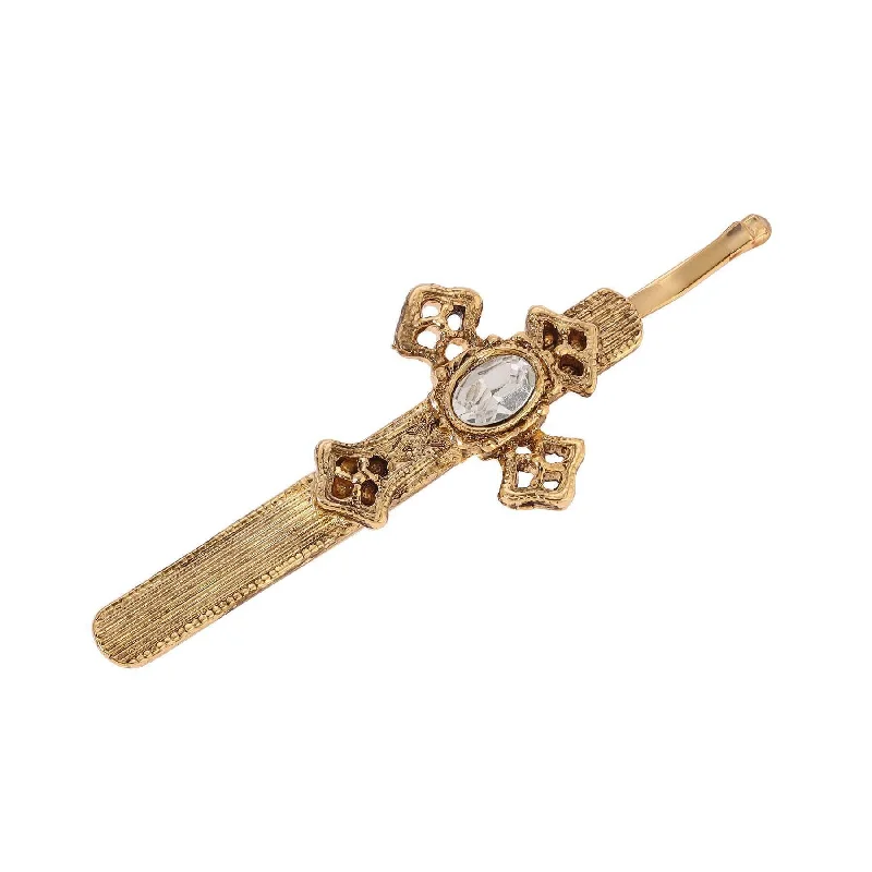 Flash Sale On Stunning Jewelry – Don't Miss Out 1928 Jewelry Oval Glass Crystal Cross Bobby Pin