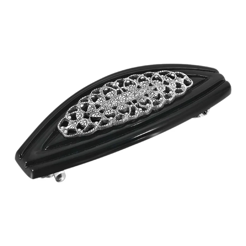 Celebrate Every Occasion With Sparkling Savings 1928 Jewelry Silver Filigree Black Hair Barrette