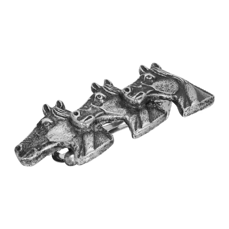 High-End Sparkle, Low-End Prices – Jewelry Sale Live 1928 Jewelry Small Antiqued Horse Herd Hair Barrette