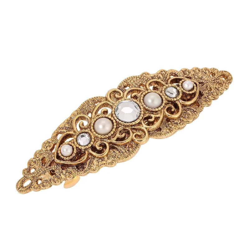 Fashion-Forward Jewelry At Incredible Prices 1928 Jewelry Splendor Filigree & Stones Hair Barrette