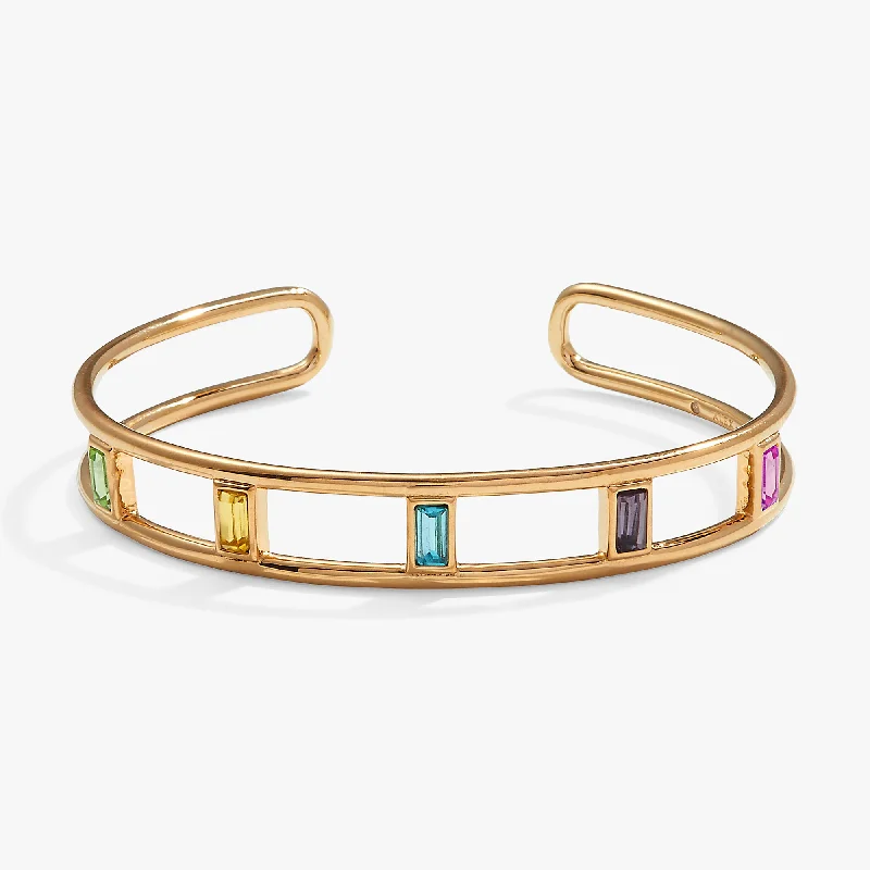 Premium Diamond Jewelry For Unforgettable Moments Multicolor Crystal Cuff Bracelet