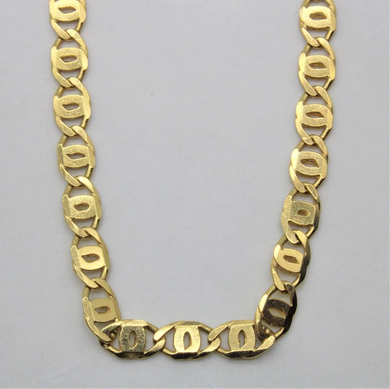 18k Yellow Gold Anchor Chain | 24" |