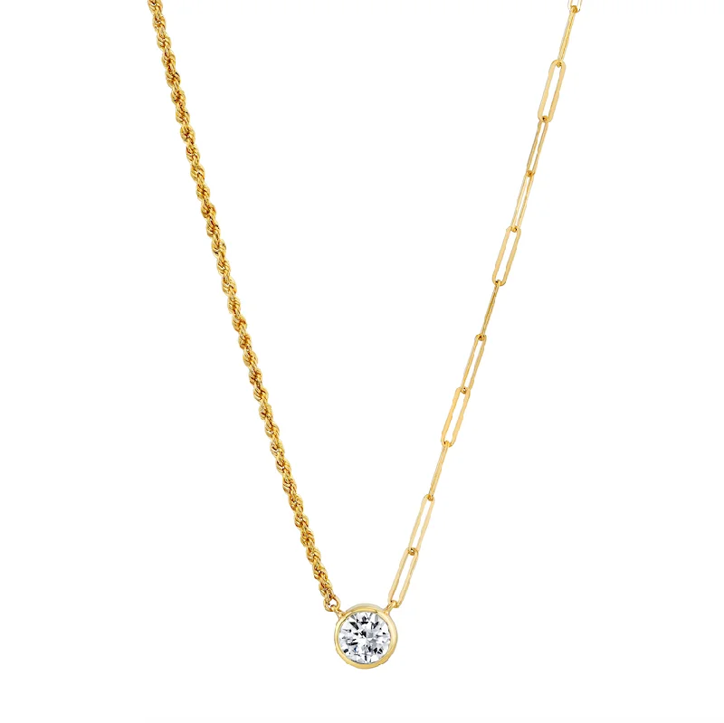 Bezel Duo Chain Necklace