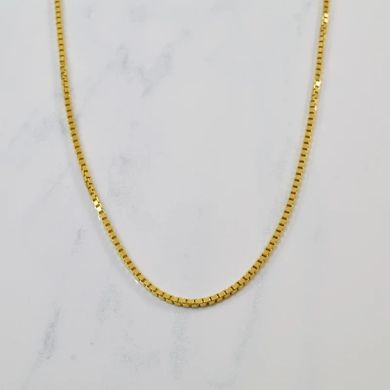 14k Yellow Gold Box Chain | 23.5" |