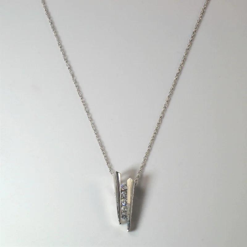 Channel Set Diamond Necklace | 0.20ctw | 18" |