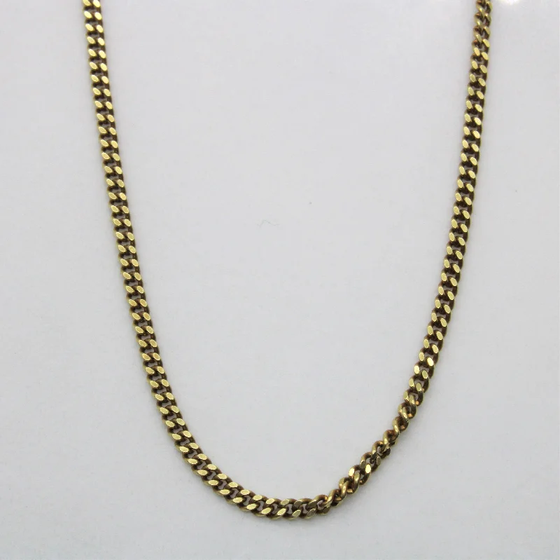 14k Yellow Gold Curb Chain | 28" |