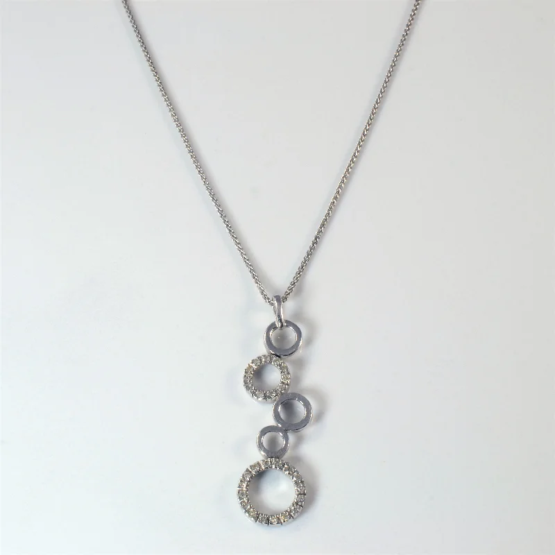 Diamond Bubble Drop Necklace | 0.27ctw | 17" |