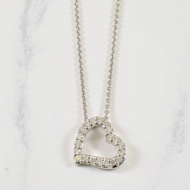 Diamond Heart Necklace | 0.25ctw | 20" |