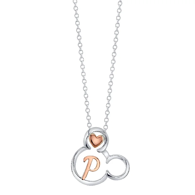 Fine Jewelry, Limited-Time Offers Available Disney Sterling Silver 18-inch Initial Pendant; Initial P