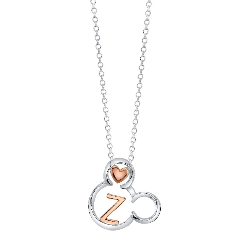 Jewelry Clearance Sale – Final Reductions Disney Sterling Silver 18-inch Initial Pendant; Initial Z