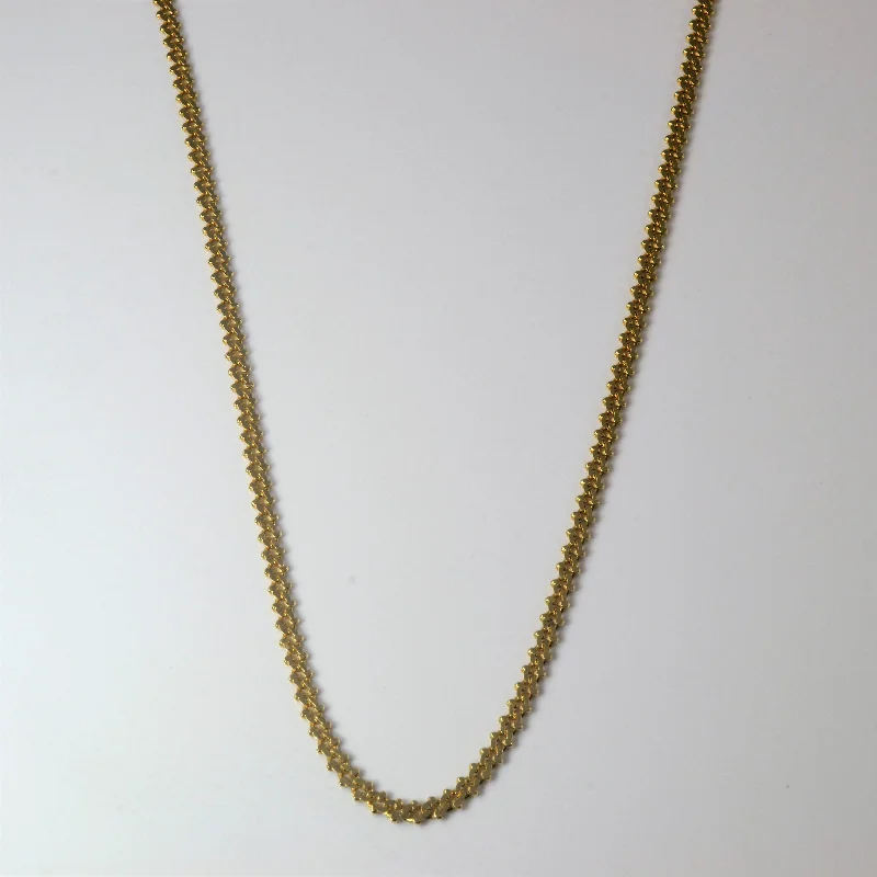 14k Yellow Gold Fancy Cable Link Chain | 18"|