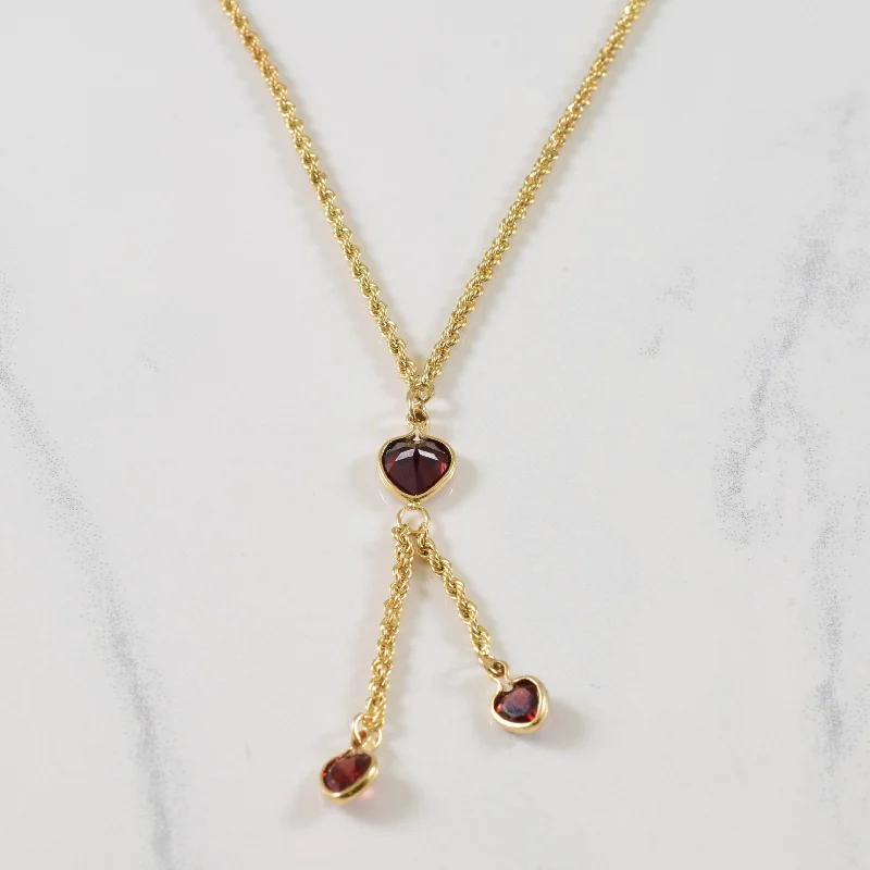 Garnet Necklace | 1.50ctw | 17.5" |