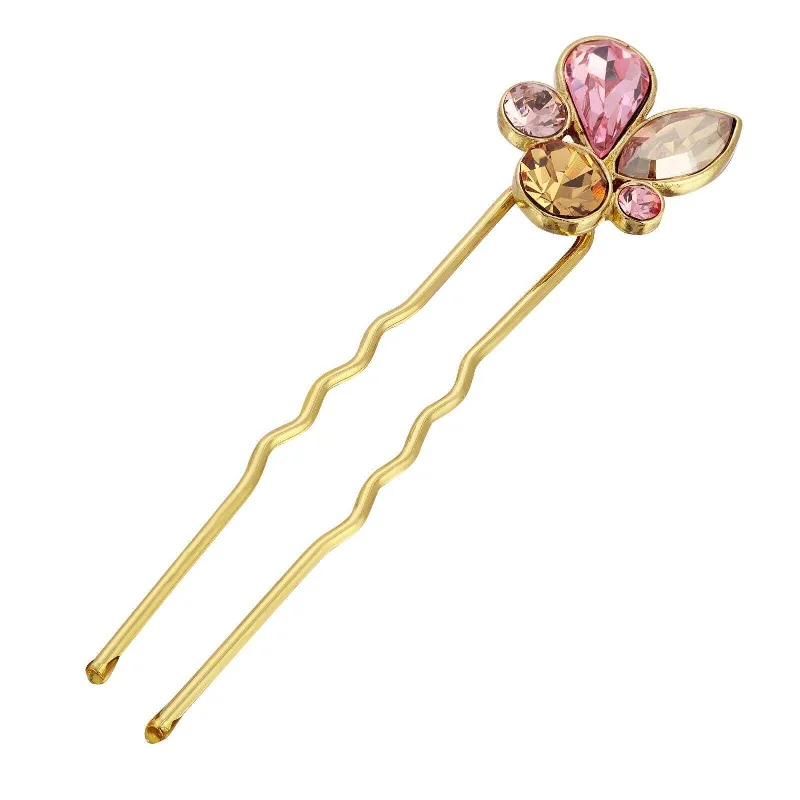 Don't Miss These Dazzling Jewelry Discounts 1928 Jewelry Multi Color Austrian Crystal Single Hair Pin