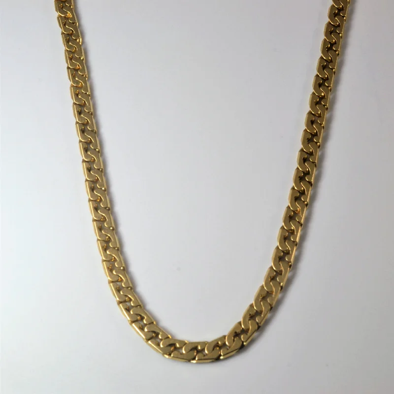 18k Yellow Gold Heavy Curb Chain | 16" |