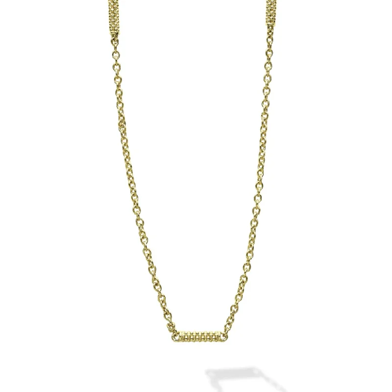 Lagos Superfine Caviar 5 Station Chain Necklace