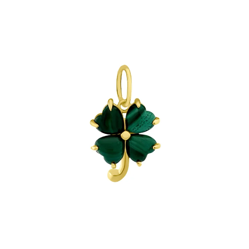 Malachite Clover Charm