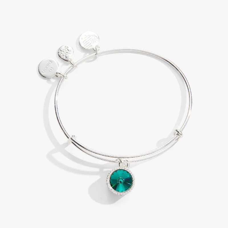 Huge Markdowns On Premium Jewelry Styles May Birthstone Charm Bangle, Emerald