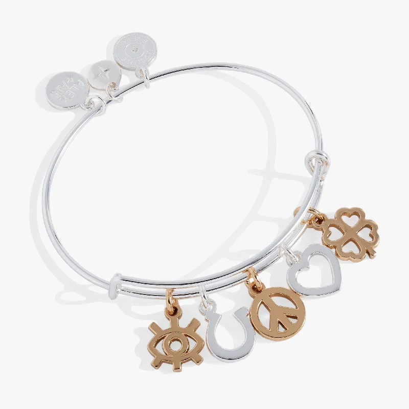 Affordable Elegance – Special Jewelry Sale Now Live Mixed Symbol Multi-Charm Bangle